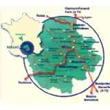 Click para ampliar. Pulsa en el nombre para ver la ficha. Millau_detalle de la situación